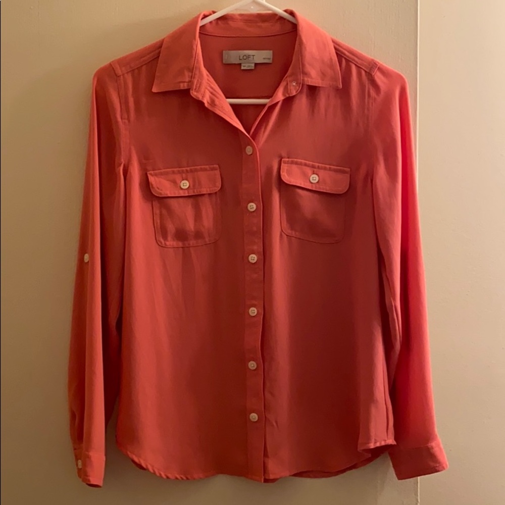 Loft button up blouse